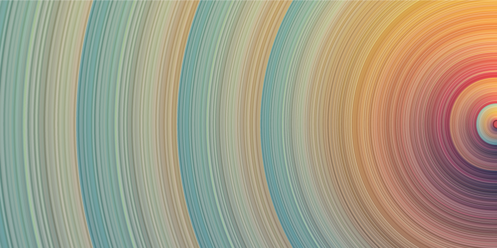 Tapis vinyle minimaliste ondes de couleurs en spirale - TenStickers