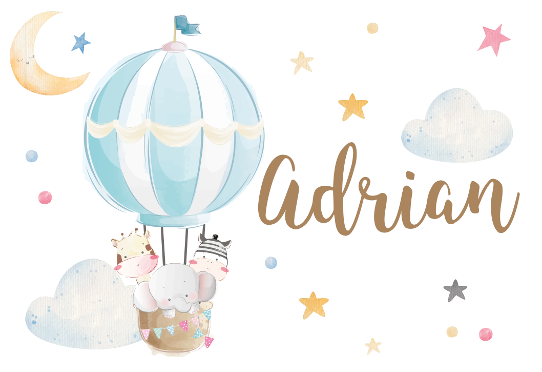 Tapis vinyle autres tapis ballon aérien avec nom - TenStickers
