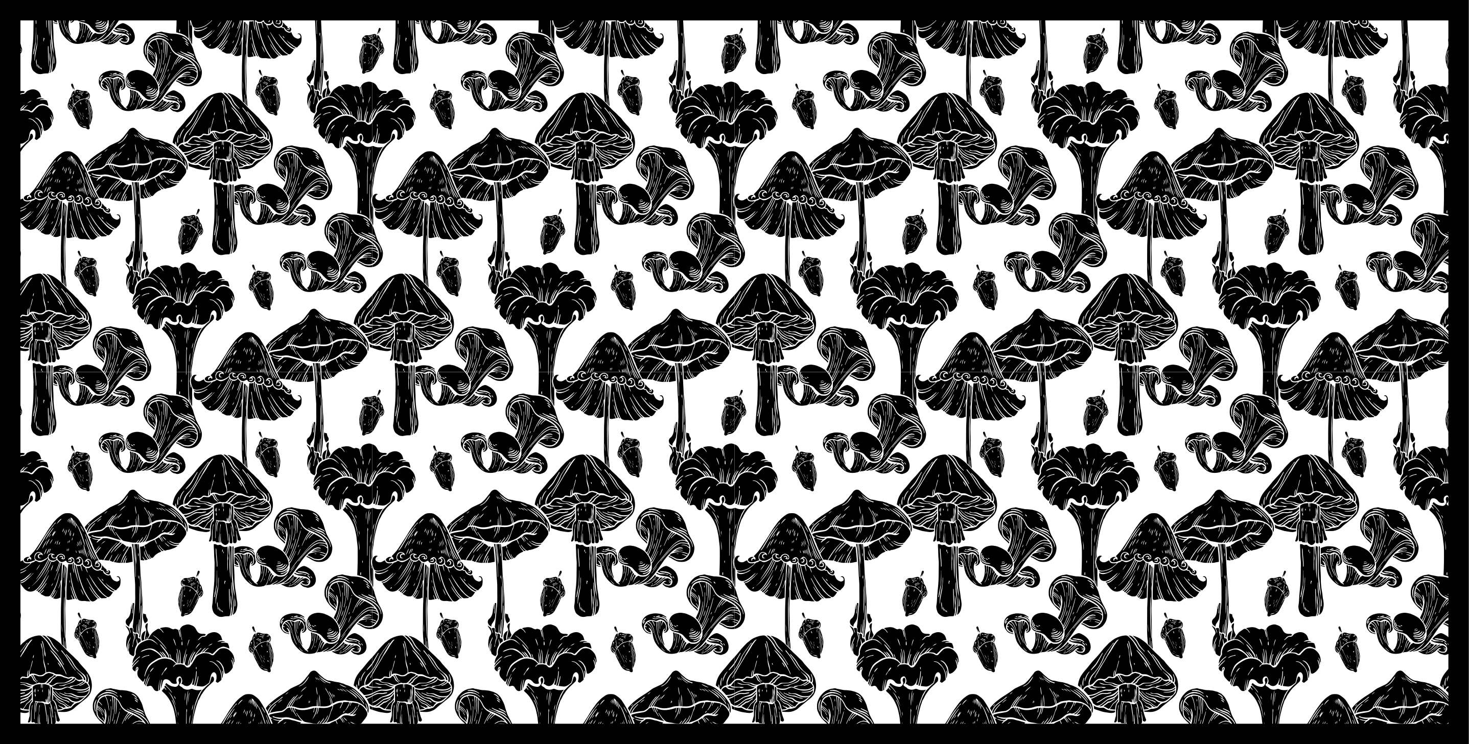 Tapis vinyle nature motif champignon stylisé - TenStickers