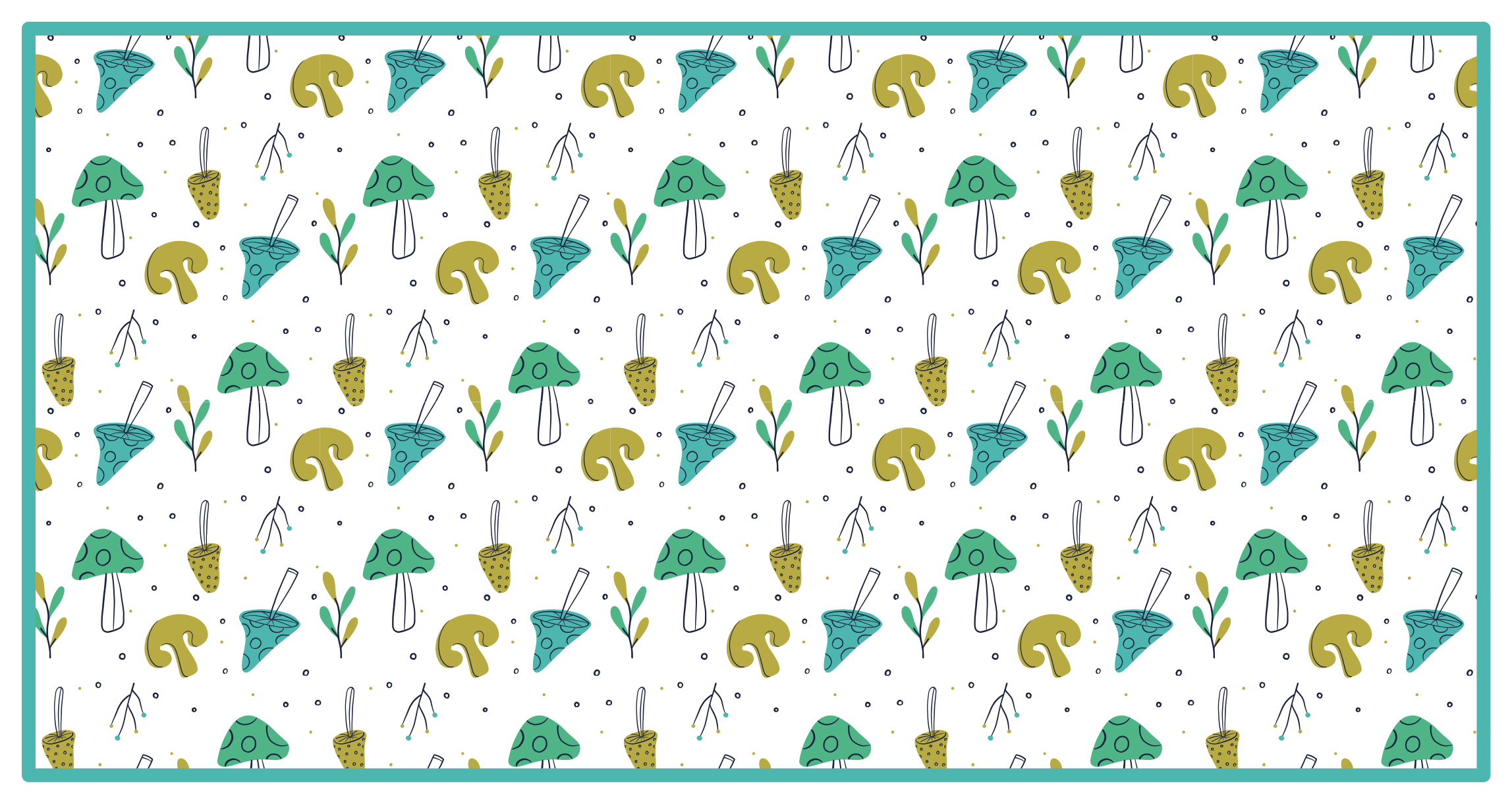 Tapis vinyle nature motif champignon ludique - TenStickers
