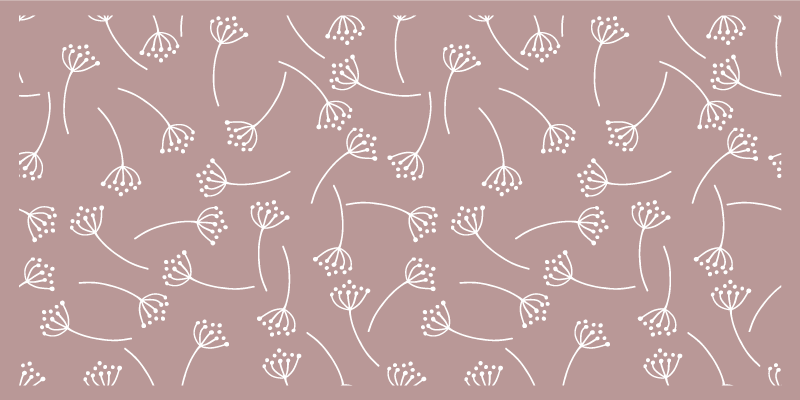 Tapis vinyle nature motif floral doux - TenStickers