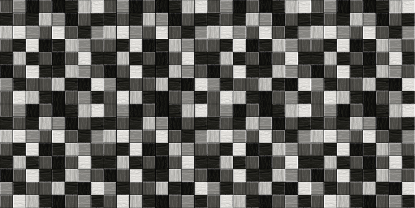 Tapis vinyle salle de bain carrés de nuances de gris - TenStickers