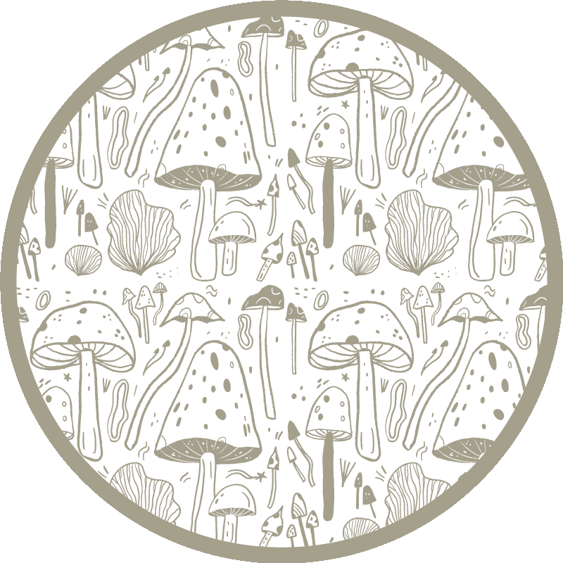 Tapis vinyle nature motif fongique - TenStickers