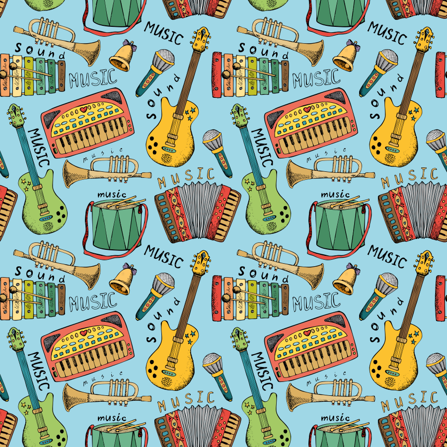 Tapis vinyle autres tapis instruments de musique joyeux - TenStickers