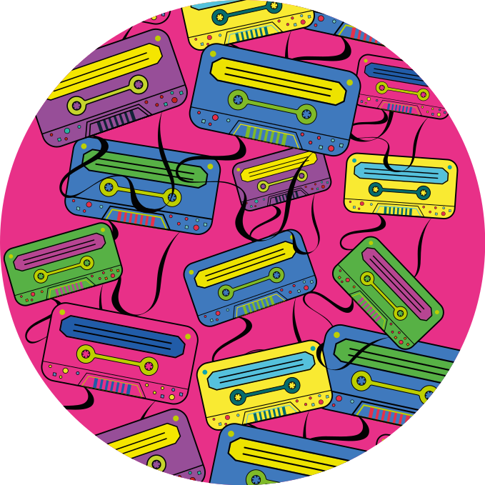 Tapis vinyle autres tapis cassettes vives - TenStickers