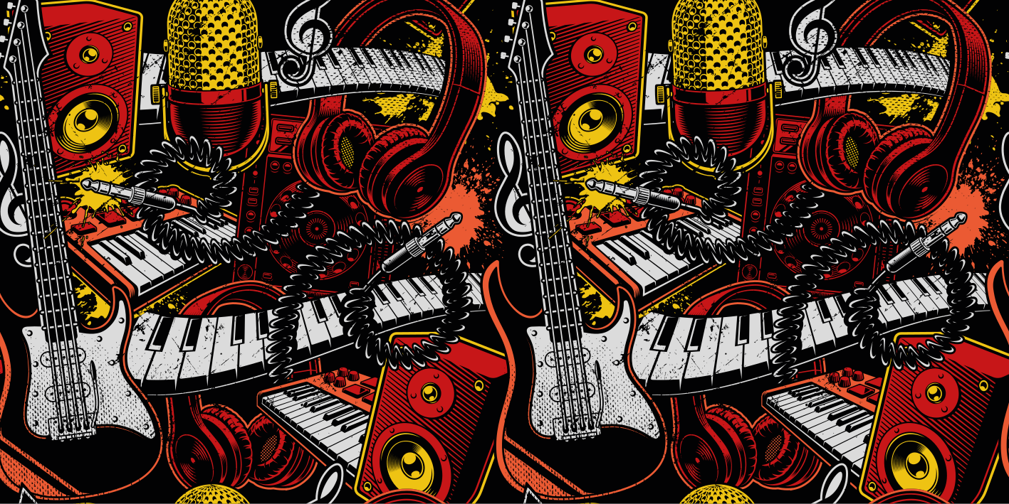 Tapis vinyle autres tapis exposition de composants musicaux - TenStickers