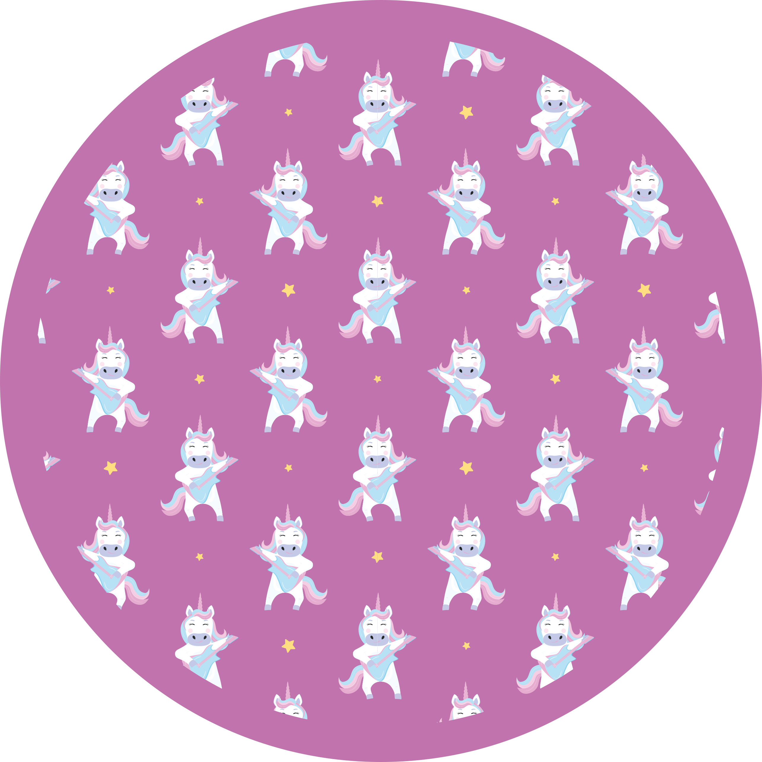 Tapis vinyle autres tapis motif de licornes ludiques - TenStickers