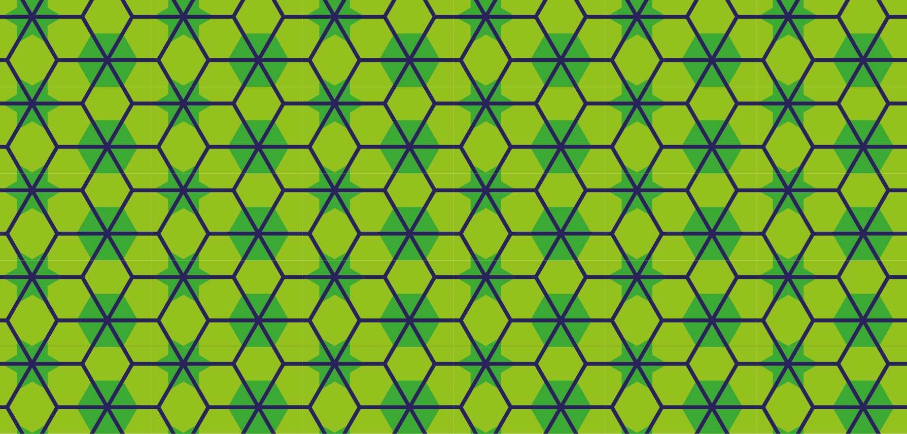 Tapis vinyle géométrique motif hexagonal vert - TenStickers