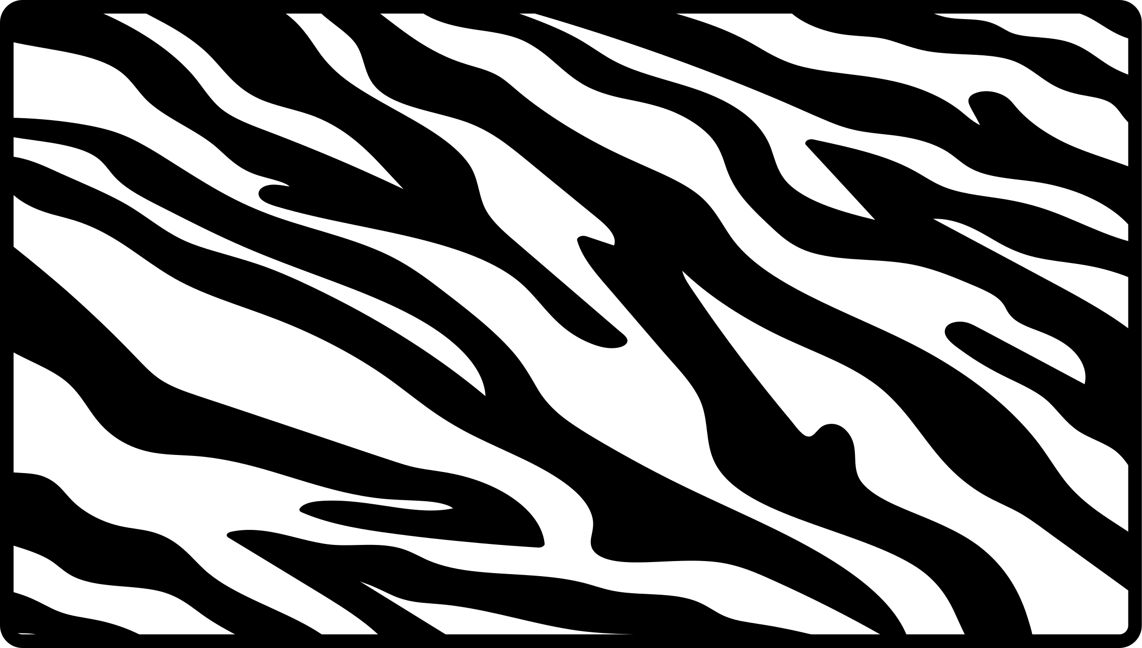 Tapis vinyle motif animal rayures monochromes - TenStickers
