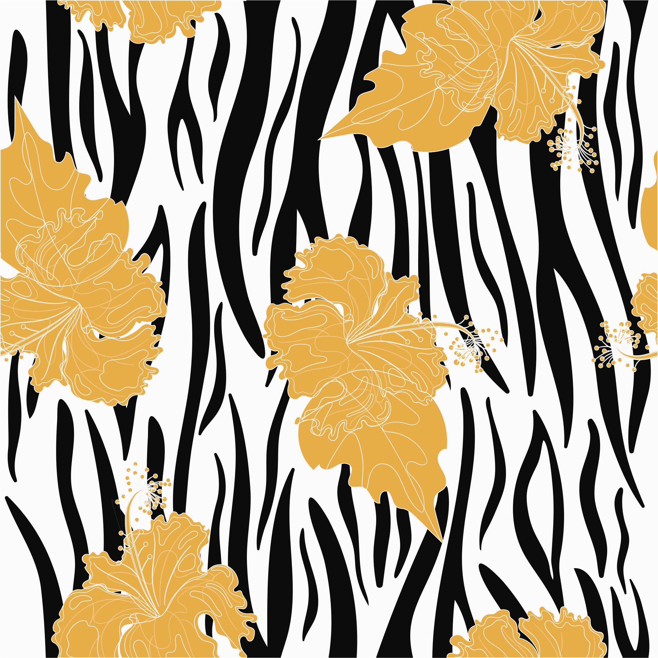 Tapis vinyle motif animal zèbre jungle - TenStickers