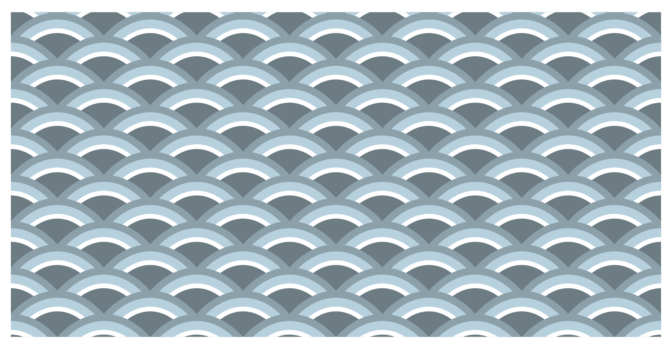 Tapis vinyle géométrique motif de vagues relaxant - TenStickers