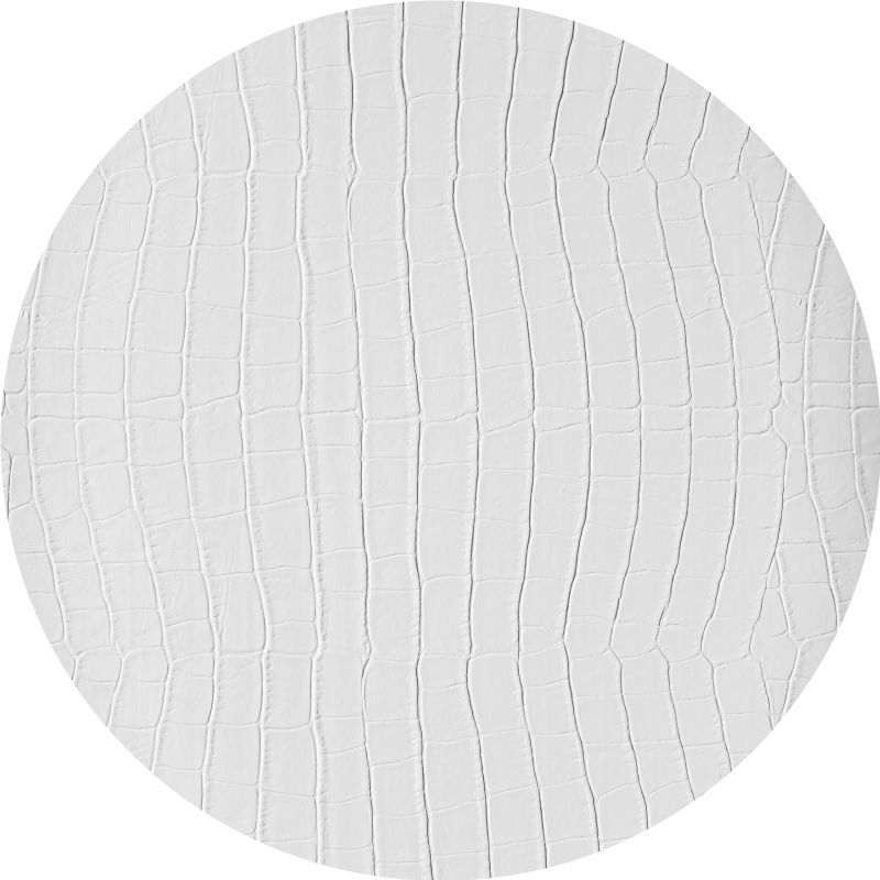 Tapis vinyle rond Texture de cuir blanc - TenStickers