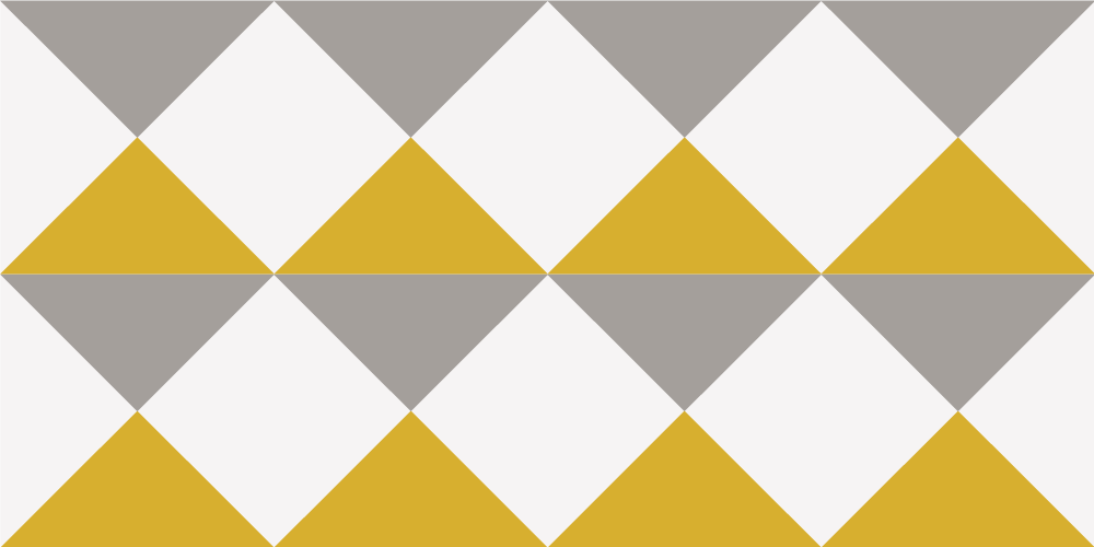 Tapis vinyle géométrique diamants gris et jaunes - TenStickers