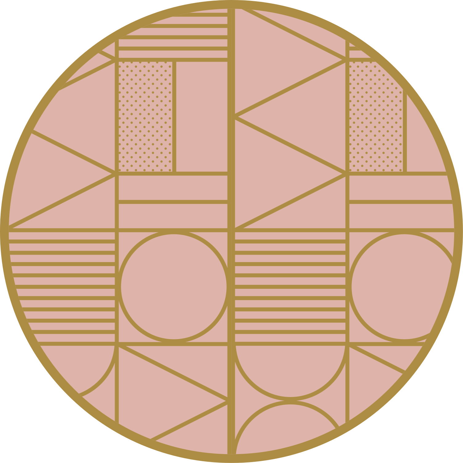 Tapis vinyle géométrique motif rose - TenStickers