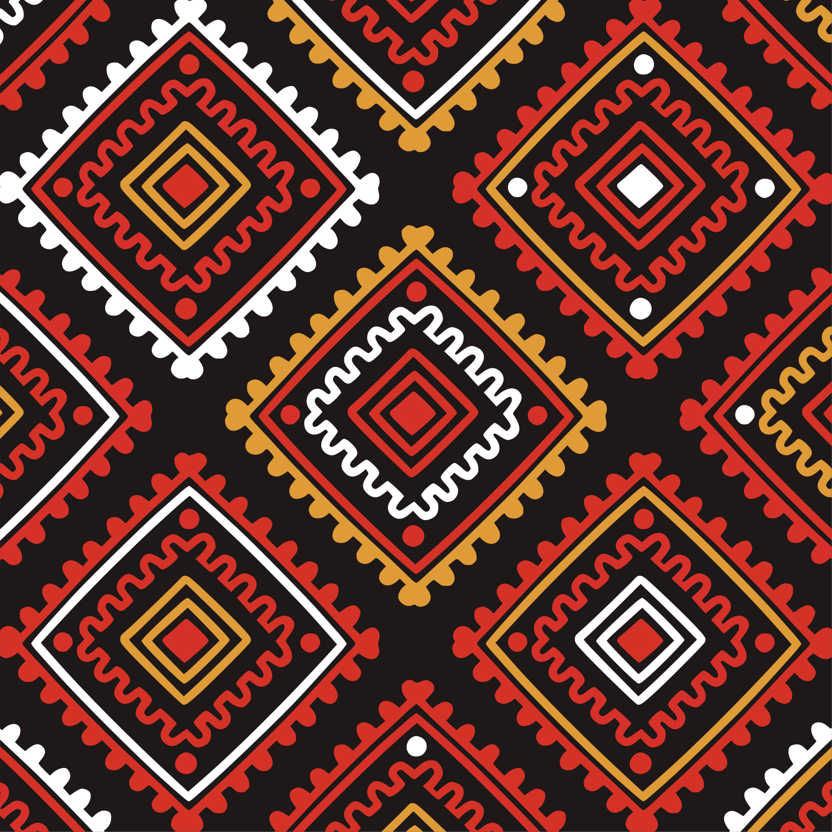 Tapis vinyle éthnique style géométrique vivant - TenStickers