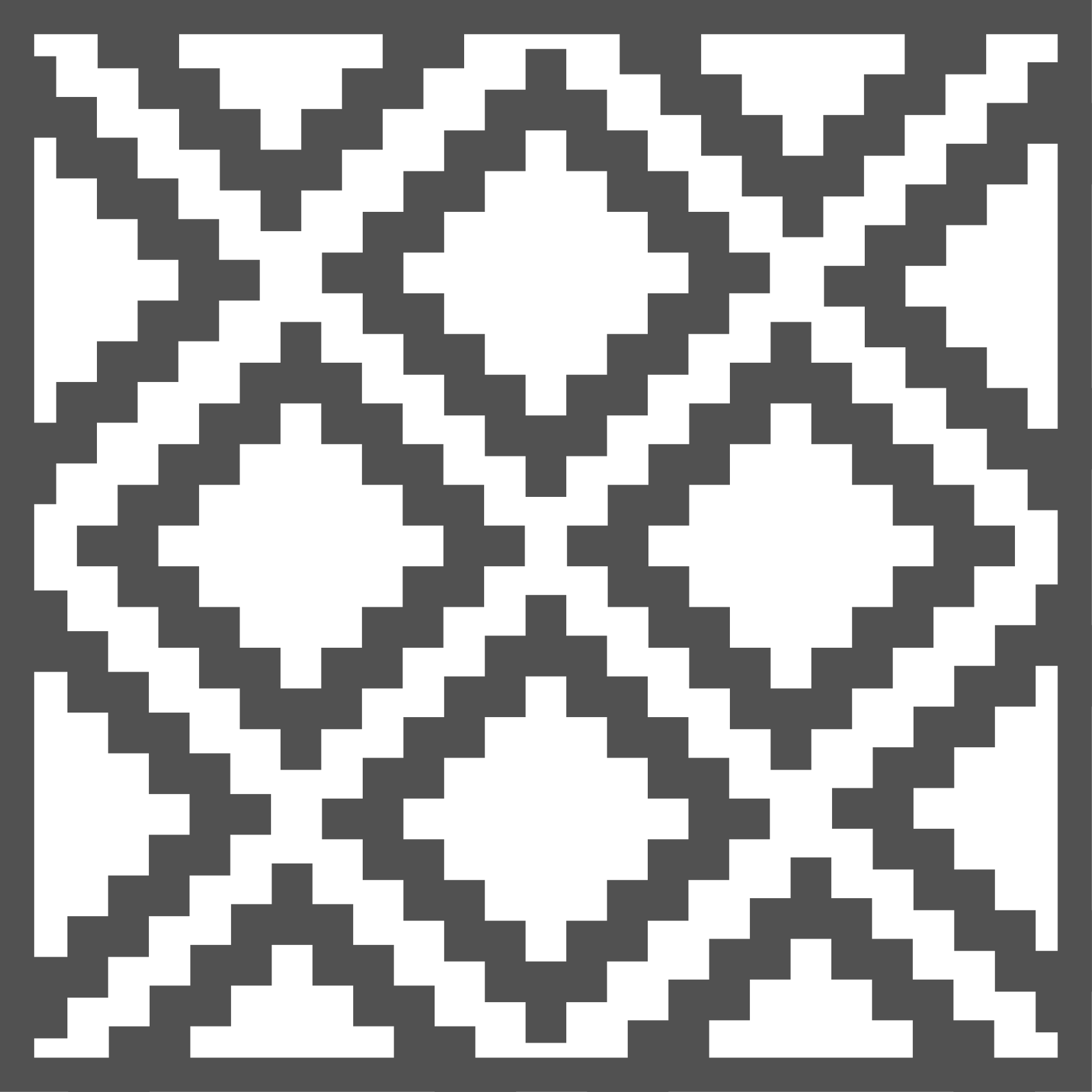 Tapis vinyle géométrique motif losanges noirs - TenStickers