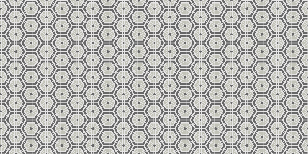 Tapis mosaique vinyle élégant motif d'hexagones gris - TenStickers