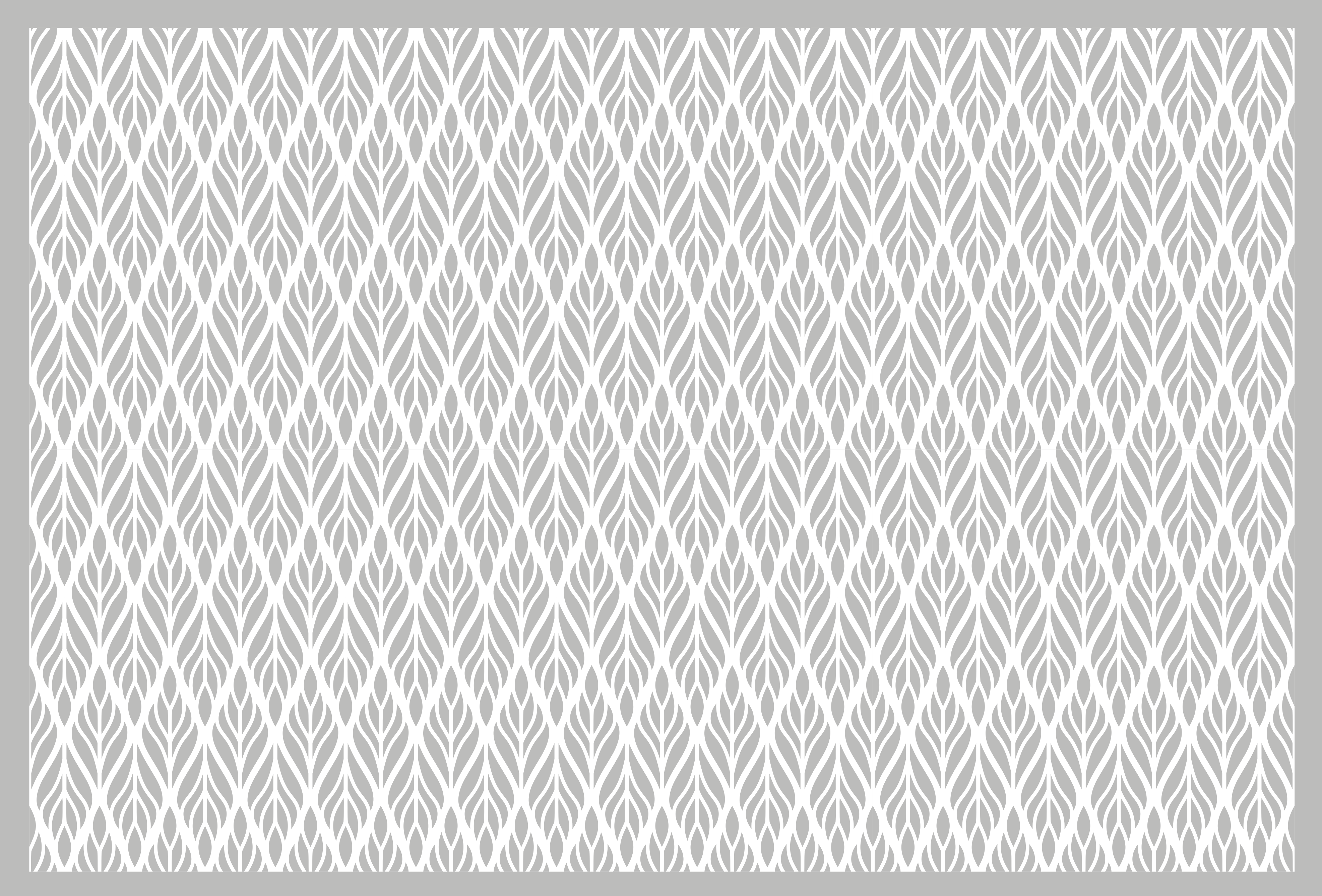 Tapis vinyle design moderne motif de feuilles grises - TenStickers