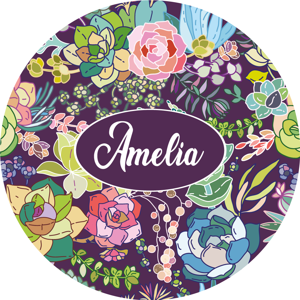 Tapis vinyle chambre motif floral personnalisé - TenStickers