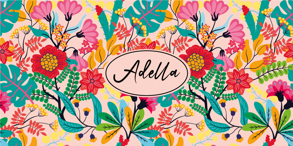 Tapis vinyle chambre conception florale personnalisée - TenStickers