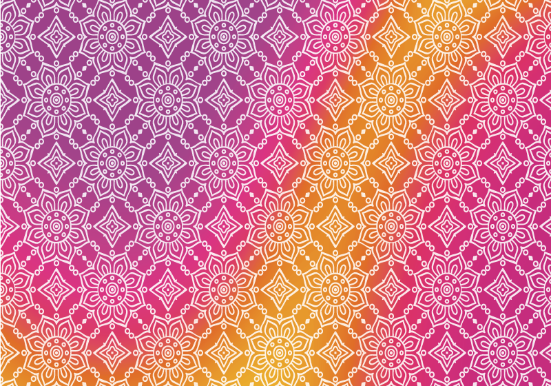 Tapis vinyle mandala dégradé élégant - TenStickers