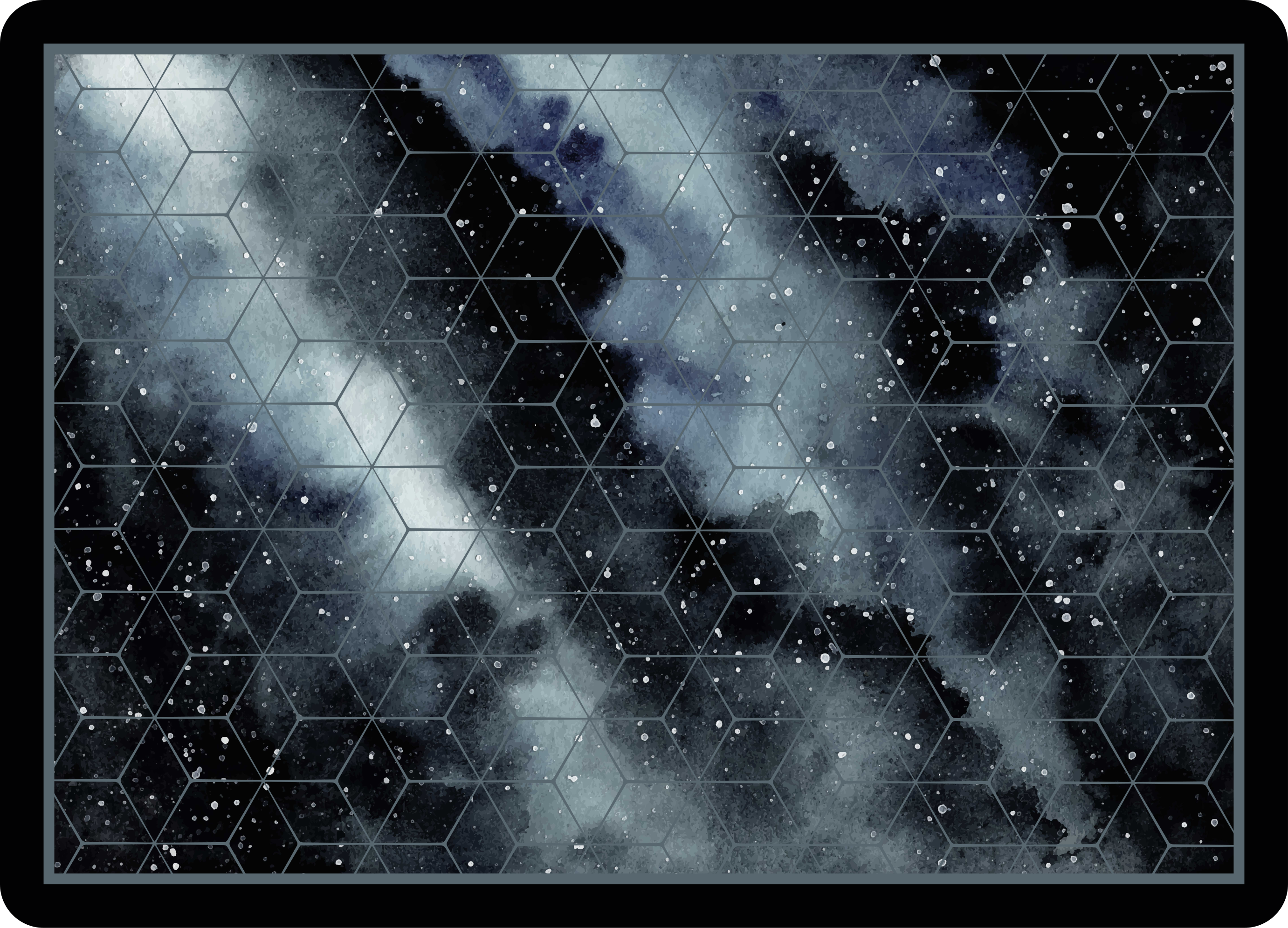 Tapis vinyle ado motif de galaxie hexagonale - TenStickers