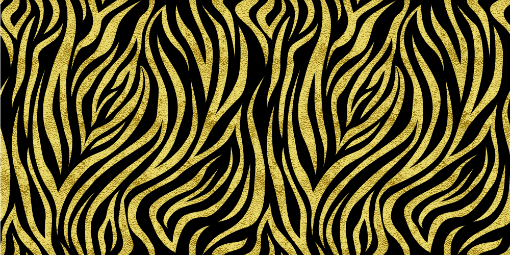 Tapis vinyle motif animal zèbre doré - TenStickers