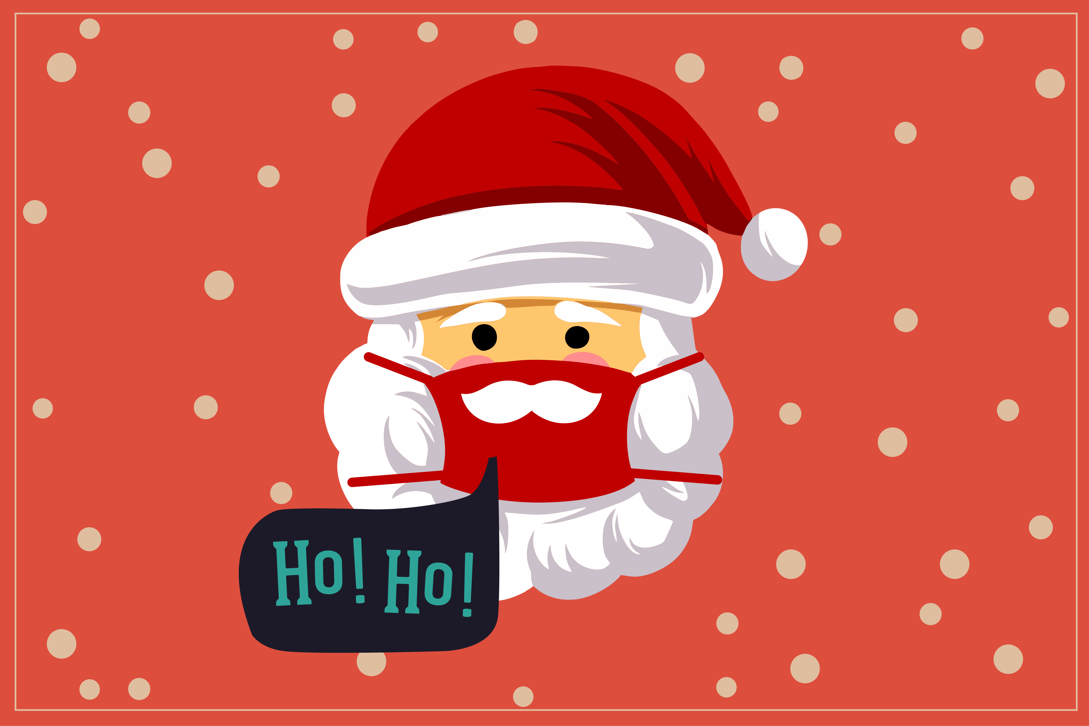 Tapis vinyle noël joie du père noël - TenStickers