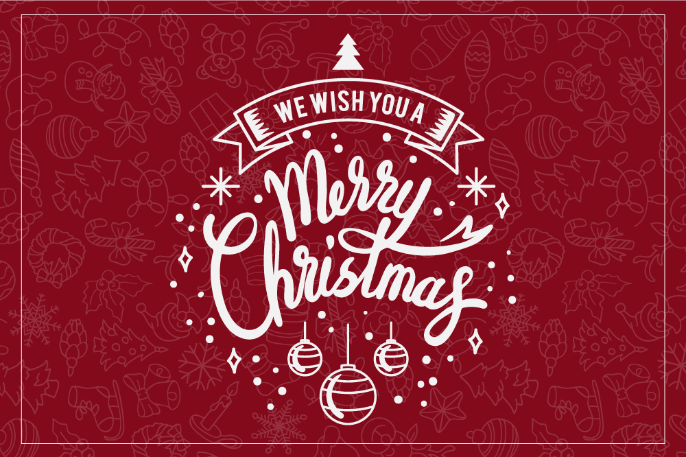 Tapis vinyle noël joyeuses fêtes - TenStickers