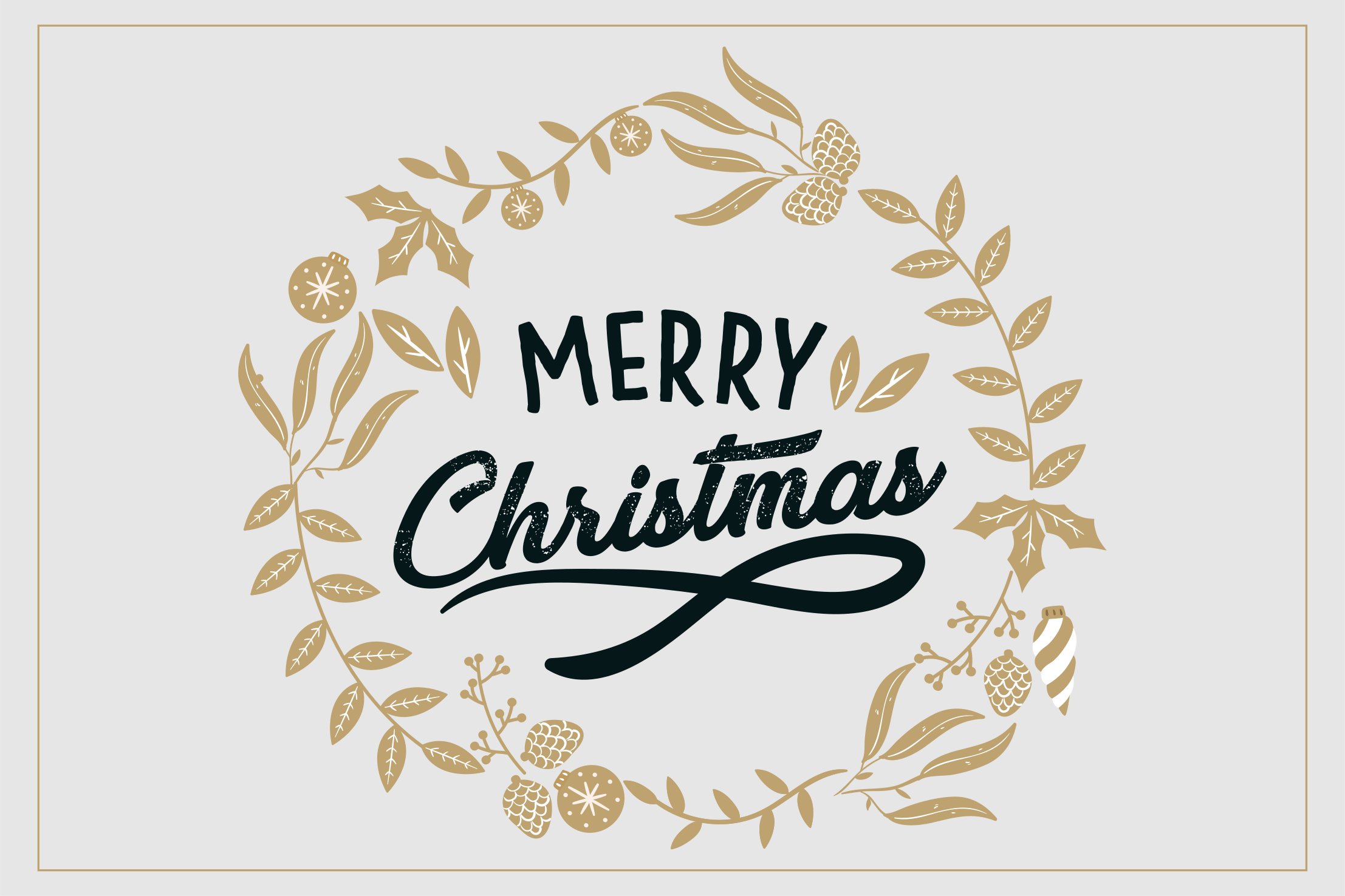 Tapis de vinyle de noël de broderie florale - TenStickers