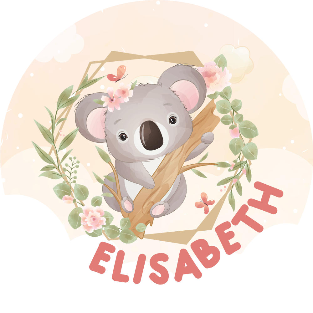 Tapis vinyle personnalisé œuvre d'art adorable koala - TenStickers