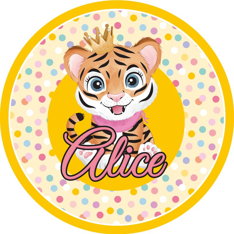 Tapis vinyle personnalisé tigre sur mesure - TenStickers