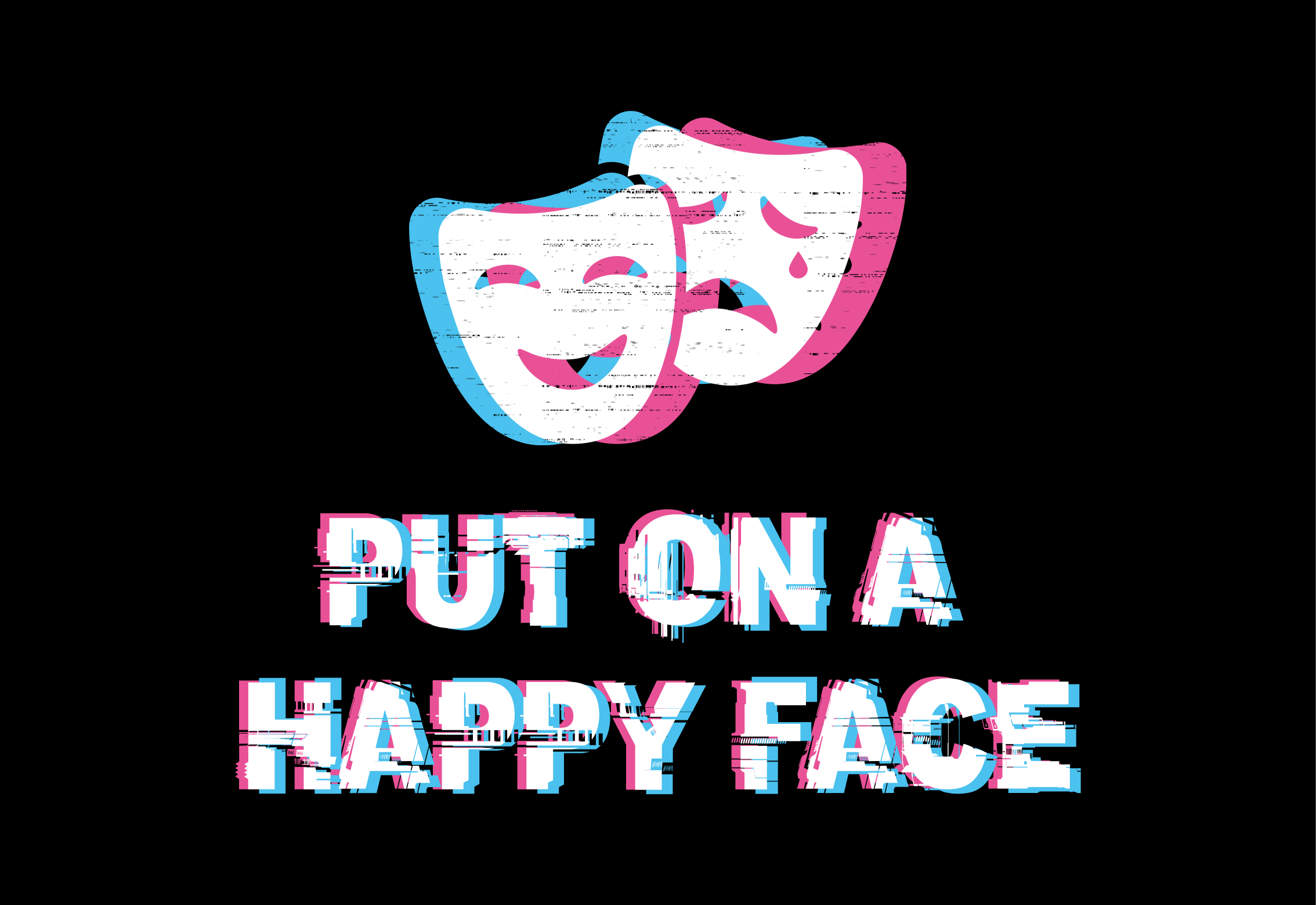Tapis vinyle citation expression du visage heureux - TenStickers