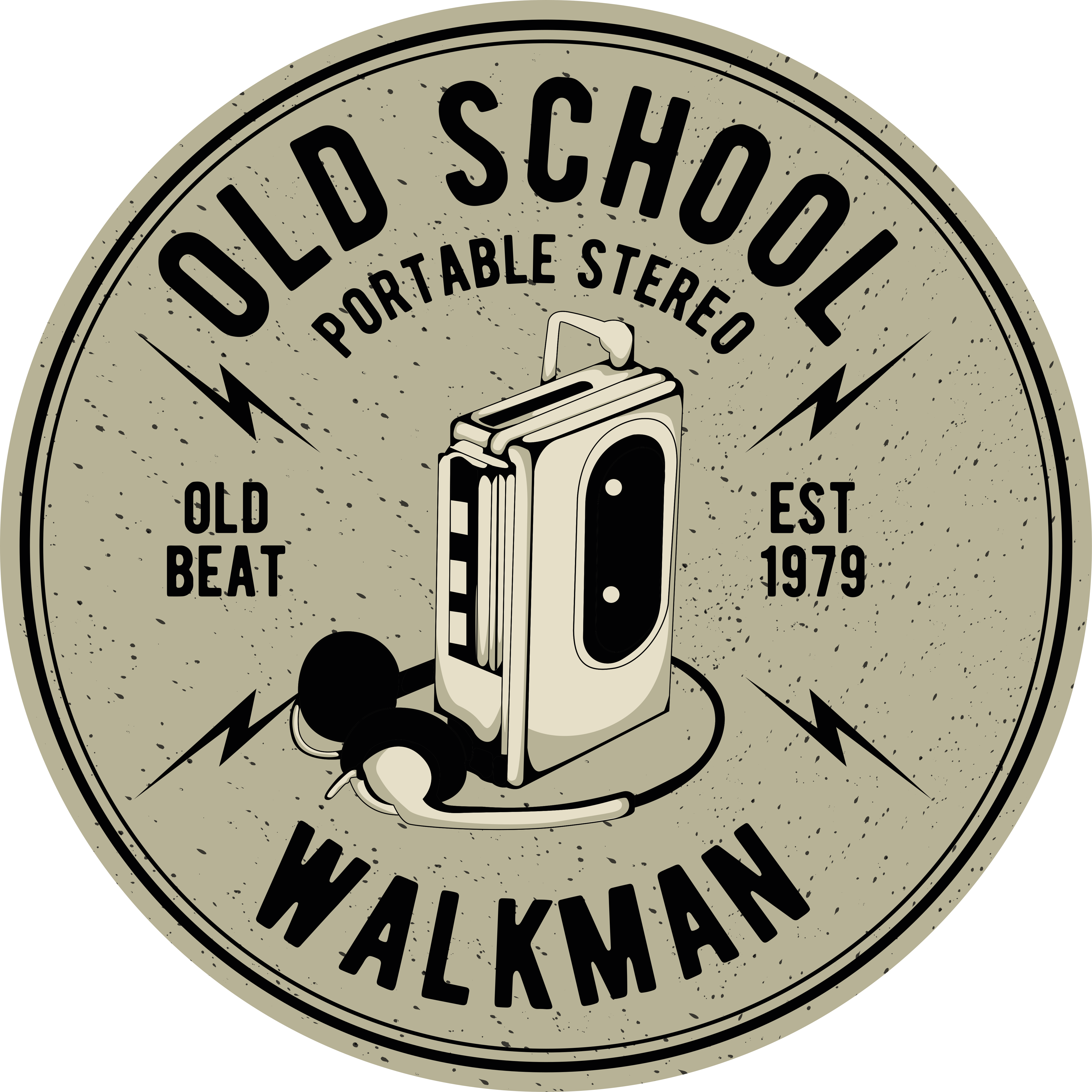 Tapis vinyle vintage chaîne stéréo portable rétro - TenStickers