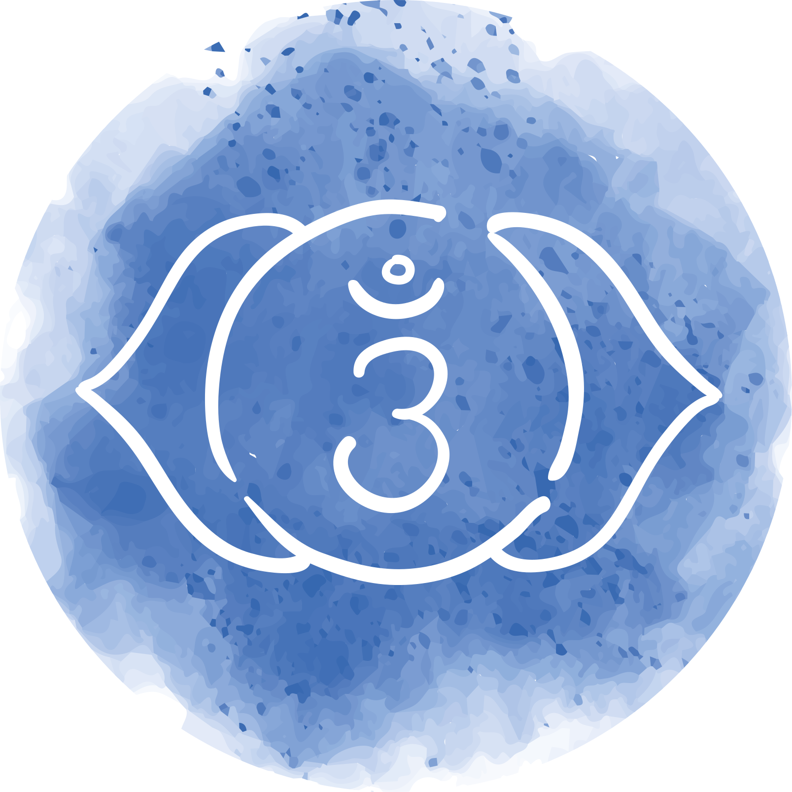 Tapis vinyle mandala symbole bleu apaisant - TenStickers