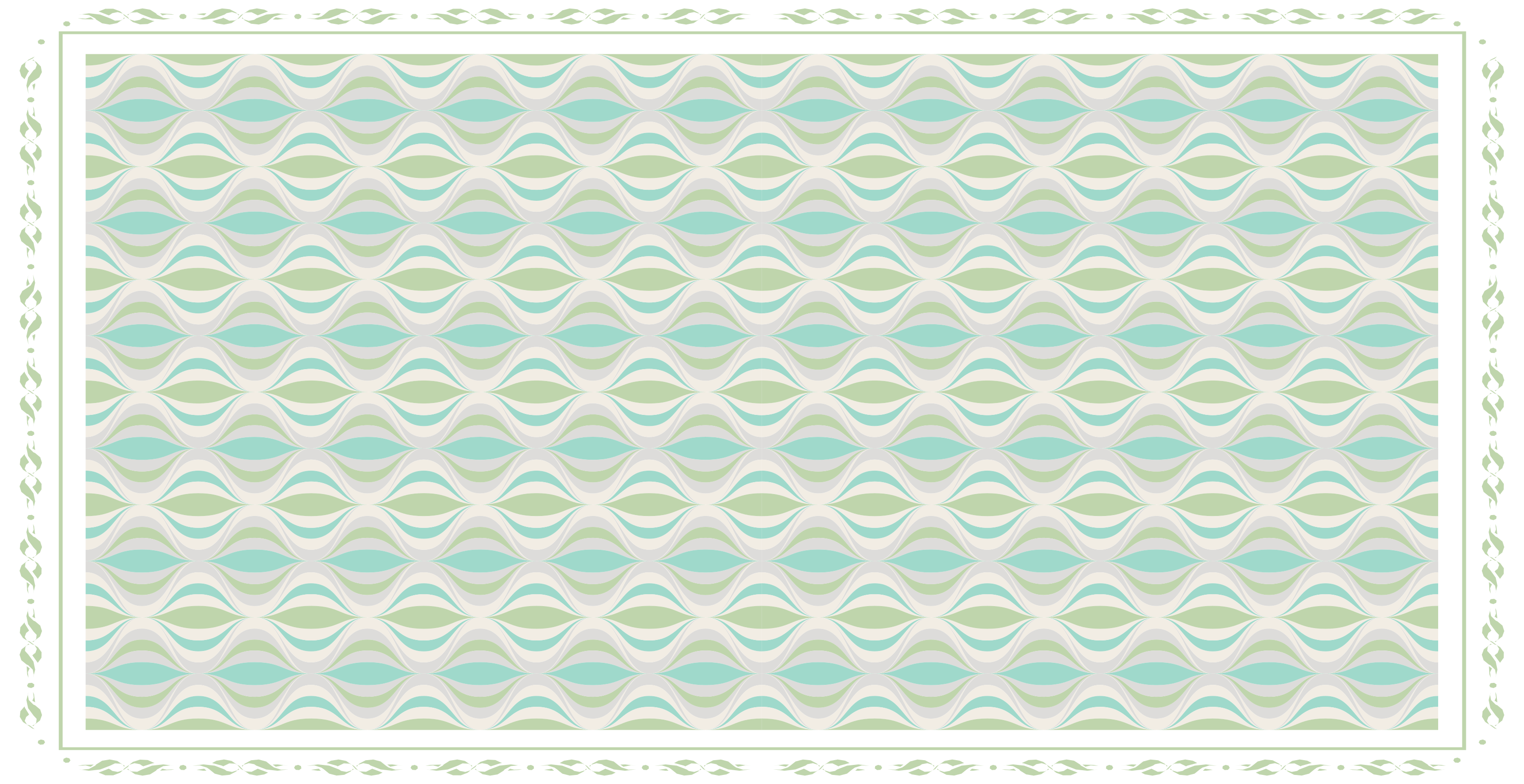 Tapis vinyle carreaux de ciment motif courbé - TenStickers