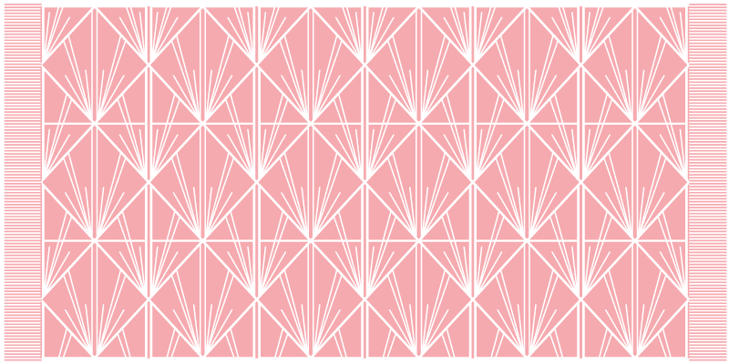 Tapis vinyle carreaux de ciment schéma géométrique rose - TenStickers