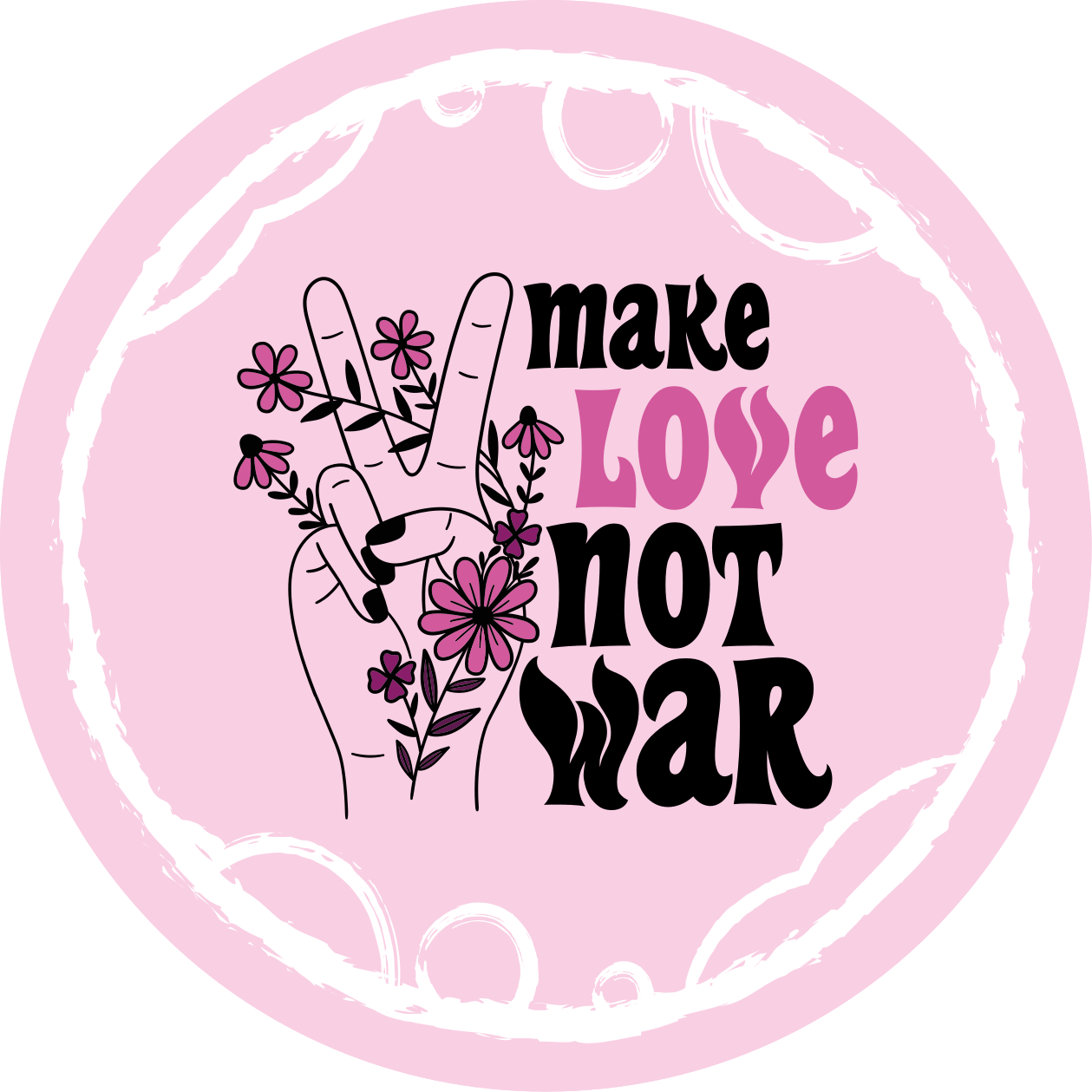 Tapis vinyle citation message d'amour paisible - TenStickers