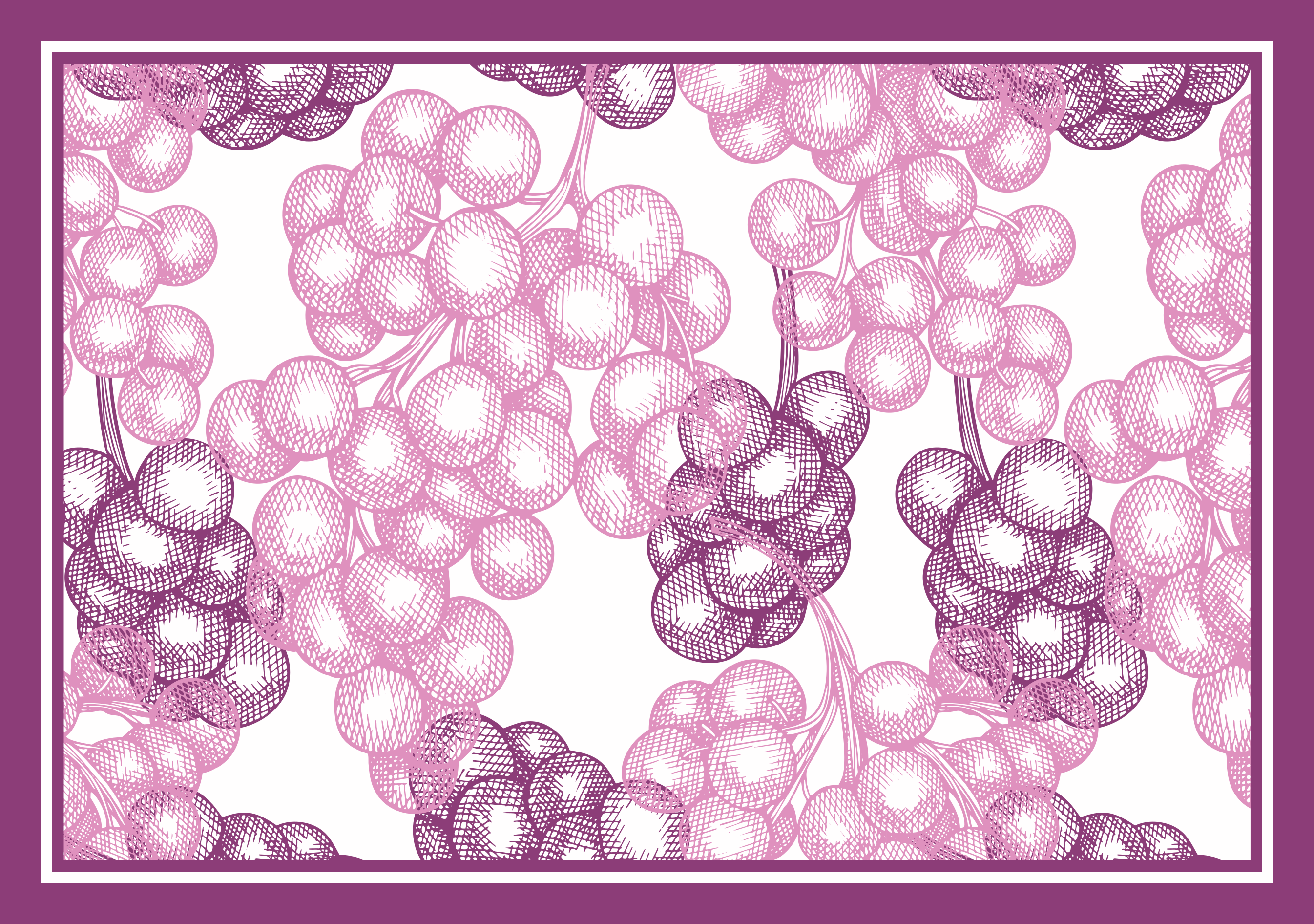 Tapis vinyle plantes conception de raisins violets - TenStickers