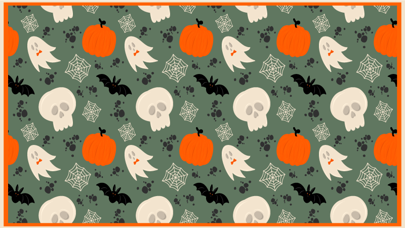 Tapis vinyle pour halloween motif de citrouille effrayant - TenStickers