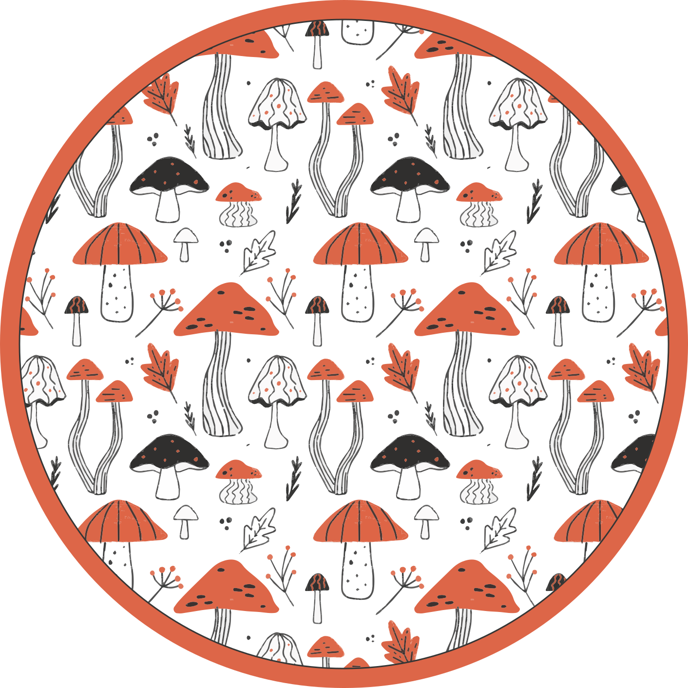 Tapis vinyle nature royaume des champignons fantasy - TenStickers