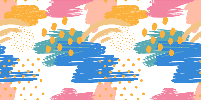 Tapis vinyle design moderne coups de pinceau colorés - TenStickers