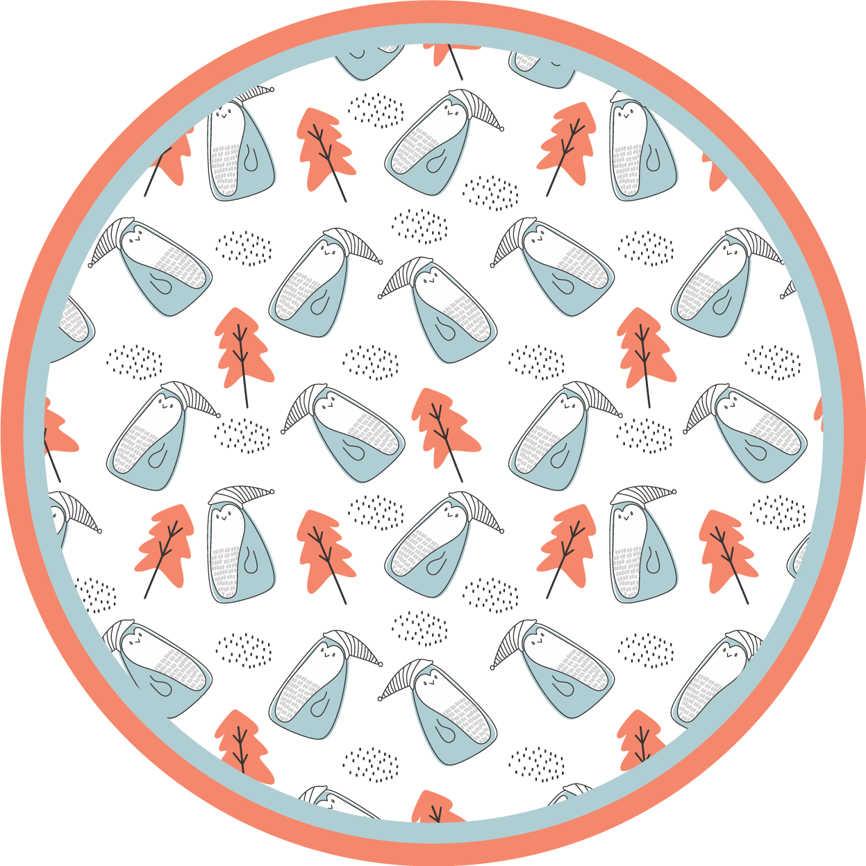 Tapis vinyle bébé motif animal mignon - TenStickers