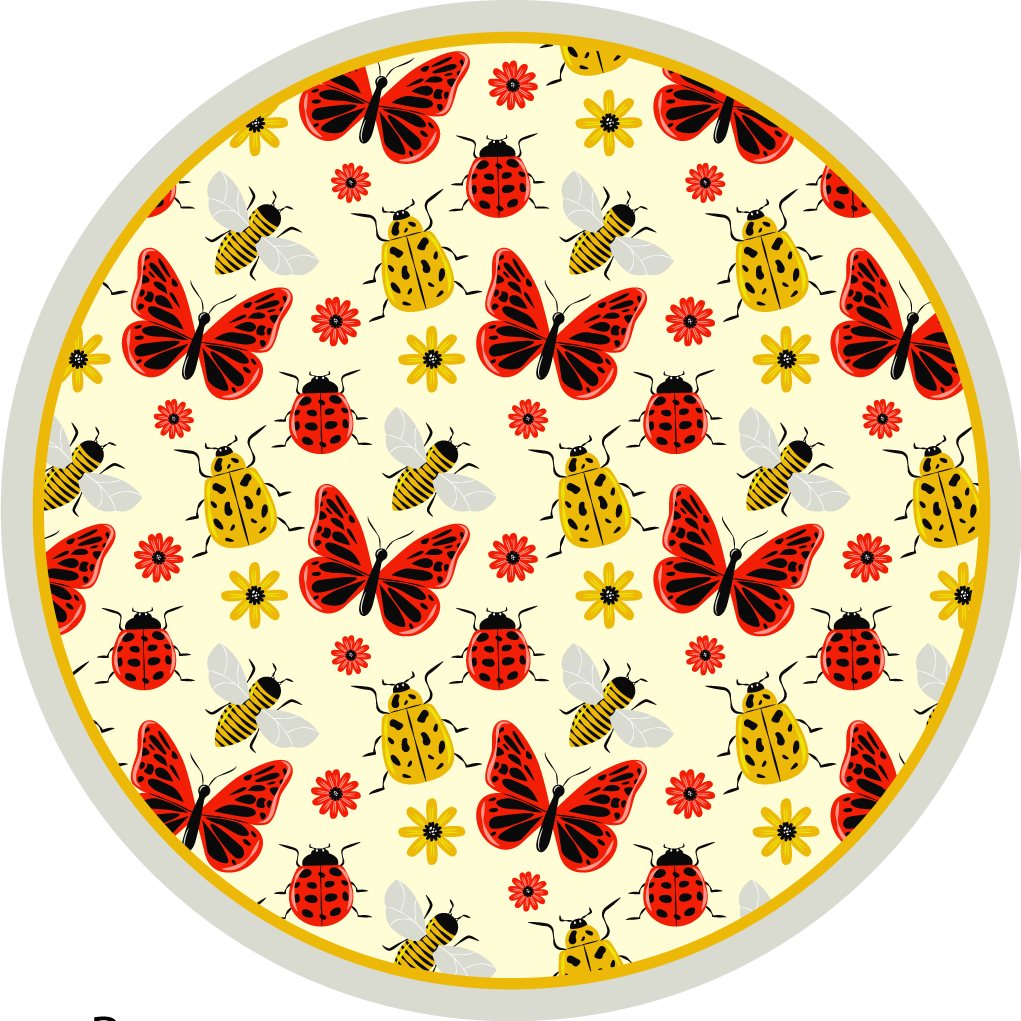 Tapis vinyle animal motif d'insecte coloré - TenStickers