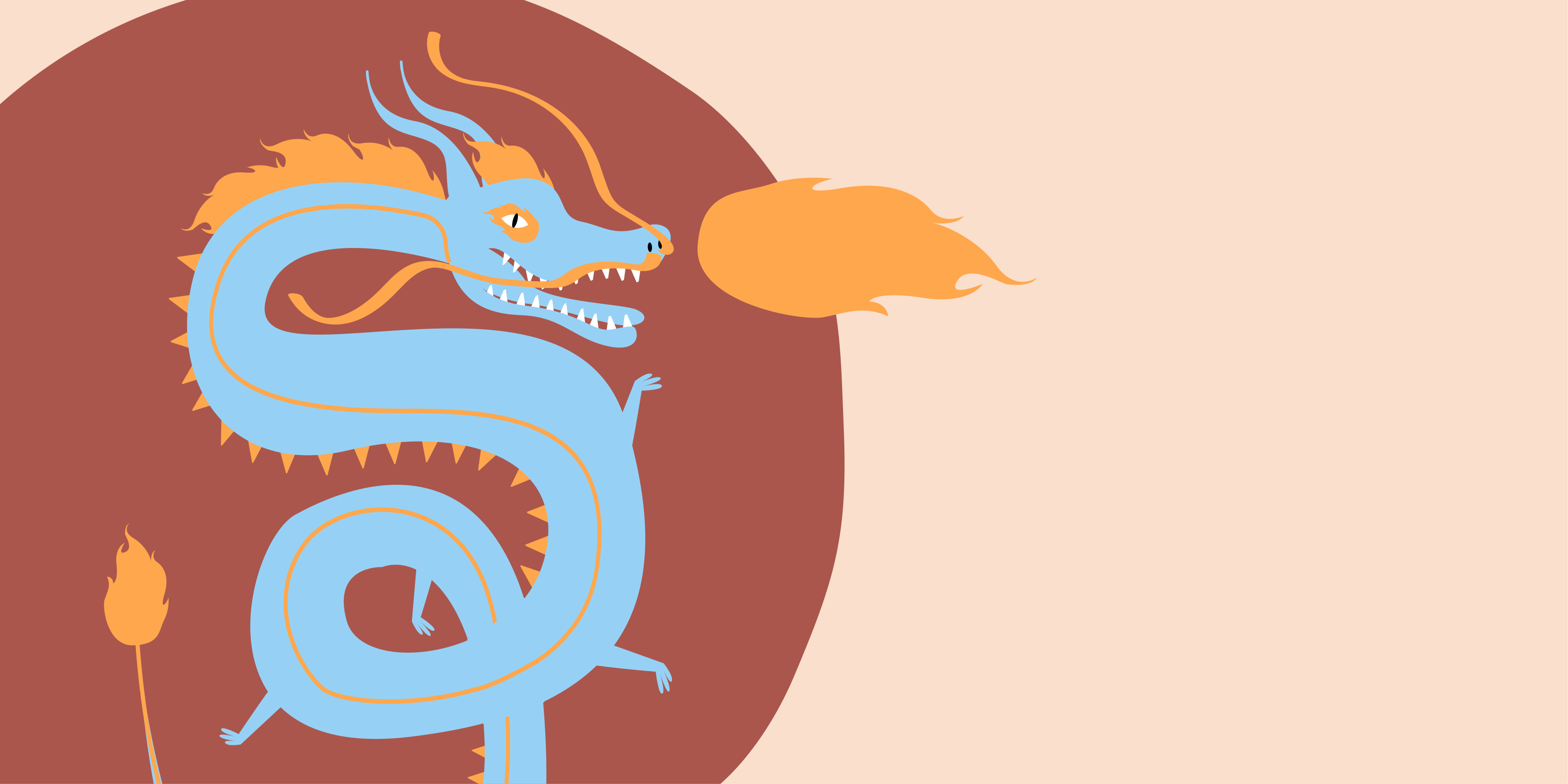 Tapis vinyle éthnique esprit du dragon - TenStickers