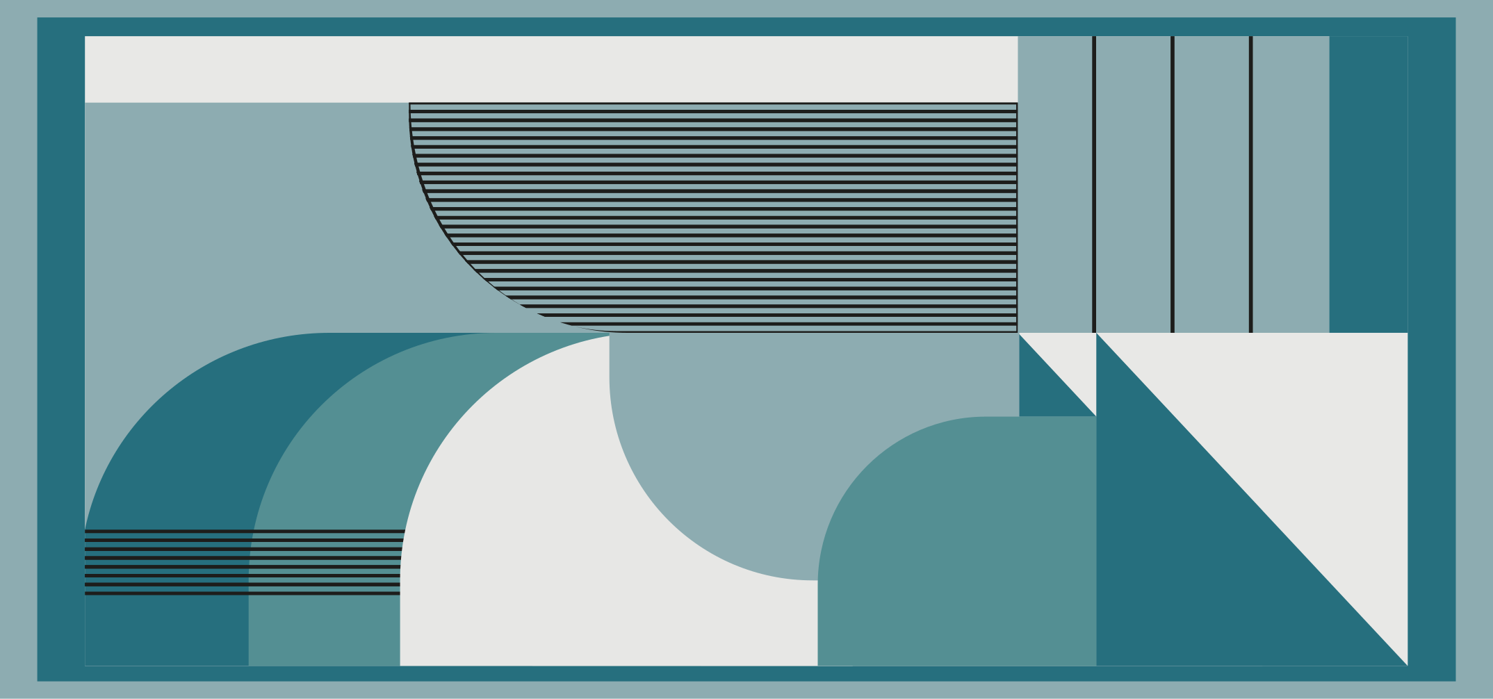 Tapis vinyle moderne Design urbain géométrique bleu - TenStickers