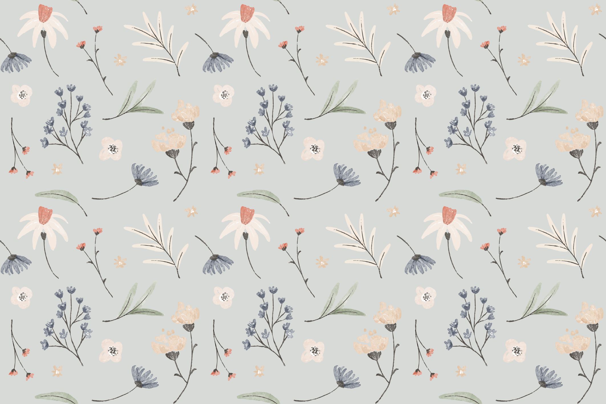 Tapis vinyle plantes illustration de feuille florale - TenStickers