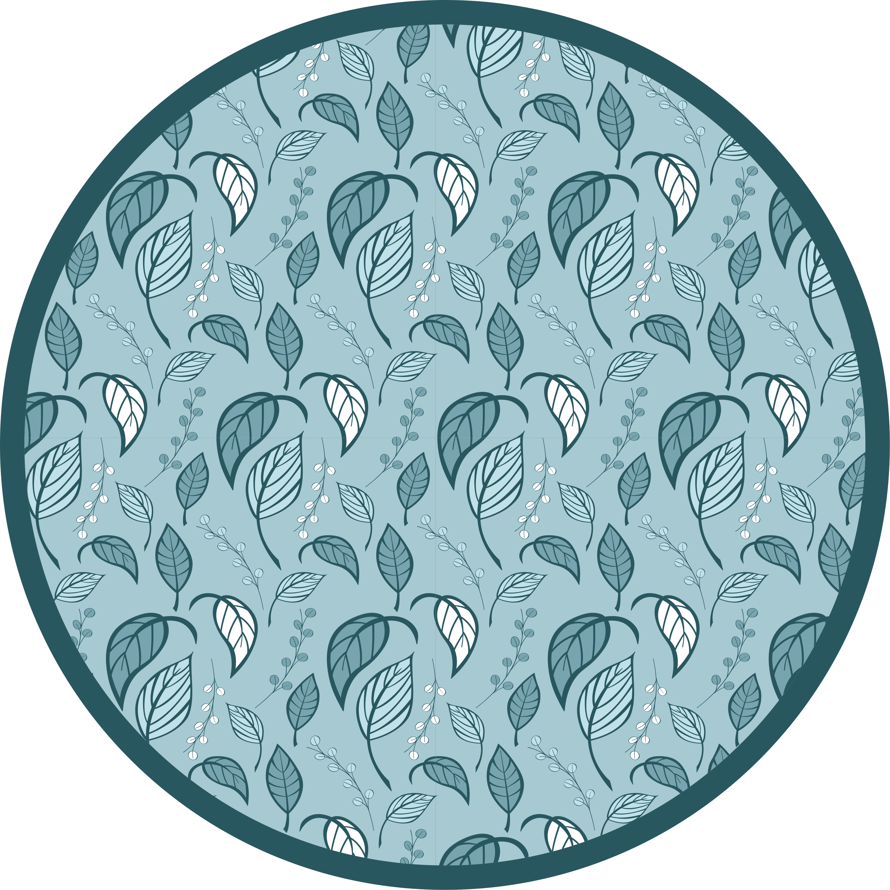 Tapis vinyle plantes motif de feuillage - TenStickers