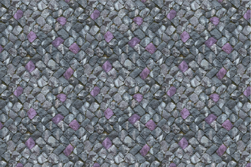 Tapis vinyle pierre allée pavée grise - TenStickers