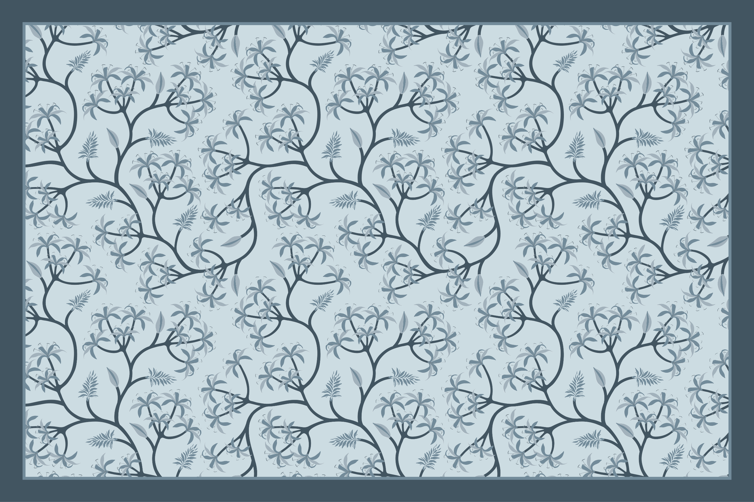 Tapis vinyle plantes motif de silhouette botanique - TenStickers